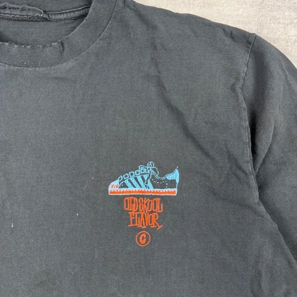 Stussy Shirt Mens Large Black Vintage 90s Old Skool Flavor Distressed Graphic - Picture 2 of 15